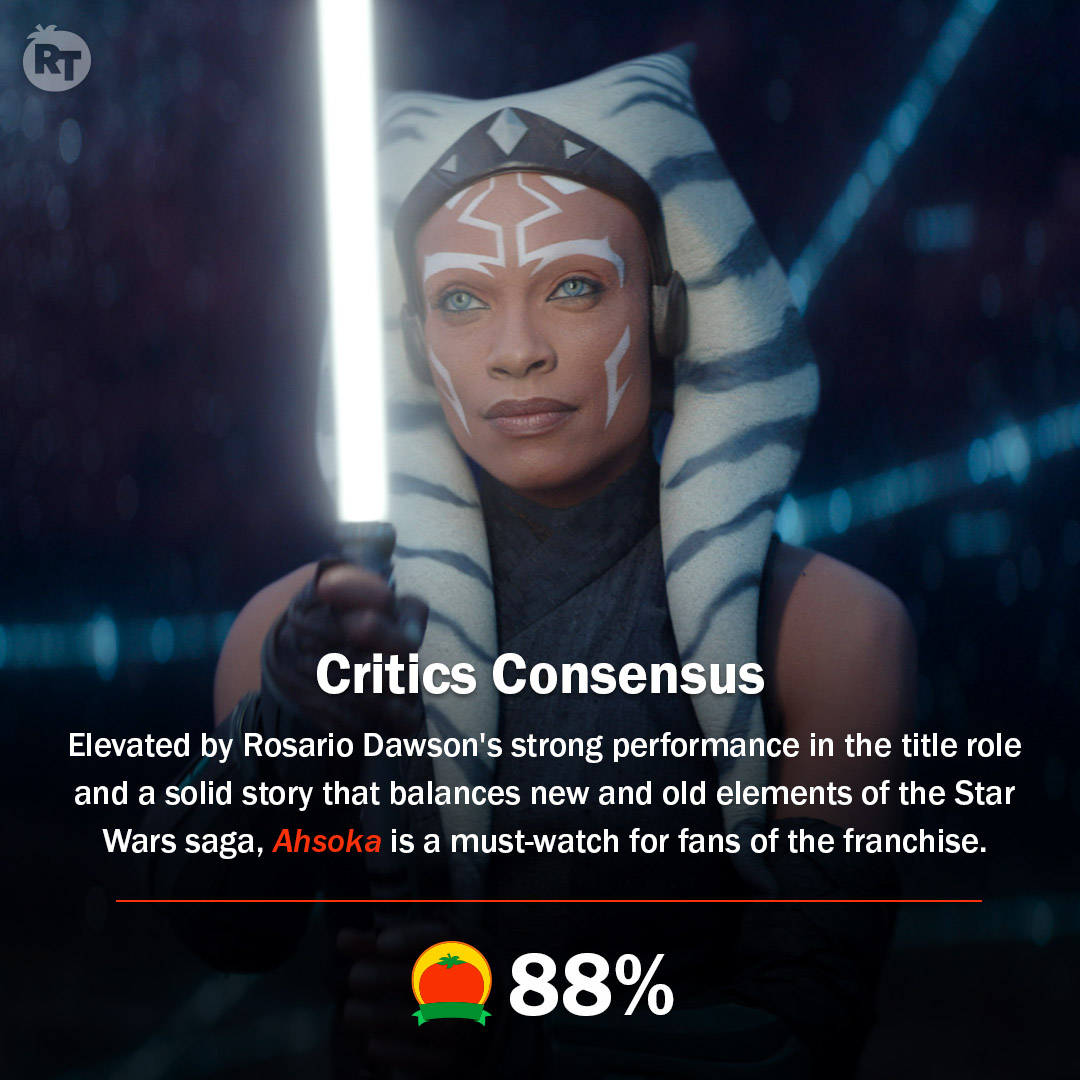 AHSOKA Is Officially Certified Fresh On Rotten Tomatoes Following