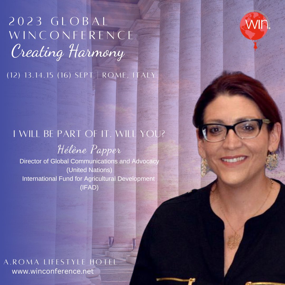 SPEAKER CELEBRATION WIN celebrates the presence of Hélène Papper who is one of our outstanding speakers this year. JOIN US #win2023 #winconference2023 #inspiringwomenworldwide #womensupportingwomen