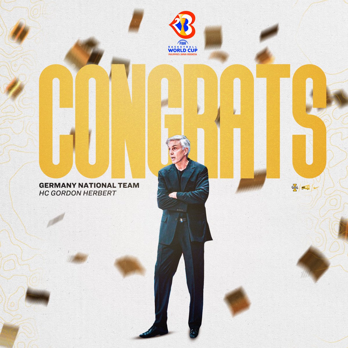 VandalHoops's tweet photo. HUGE congrats to former Vandal alum and current head coach of the Germany national team, Gordon Herbert for leading the squad to a FIBA World Cup title!

Herbert played guard for Idaho from 1979-82 and helped lead the 1981-82 team to the Sweet 16! 

🎥 (Magenta Sport) https://t.co/jbeLiCJqQj