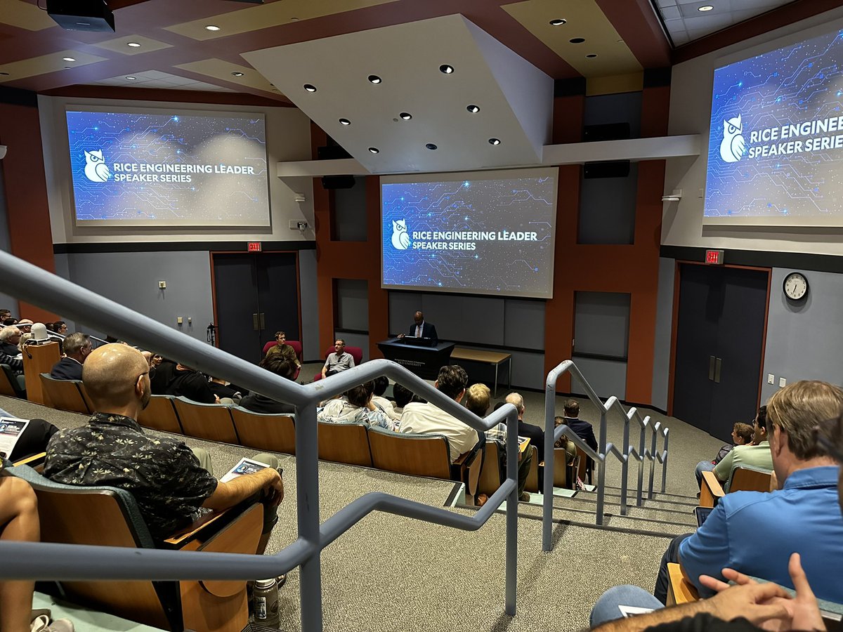 Last night, I had the pleasure of attending the first session of the <a href="/RCELConnect/">Rice Center for Engineering Leadership</a> speaker series! It was an honor to hear from <a href="/JWhitehurst/">Jim Whitehurst</a> about his journey and advice for being an engineering leader in I4.0.