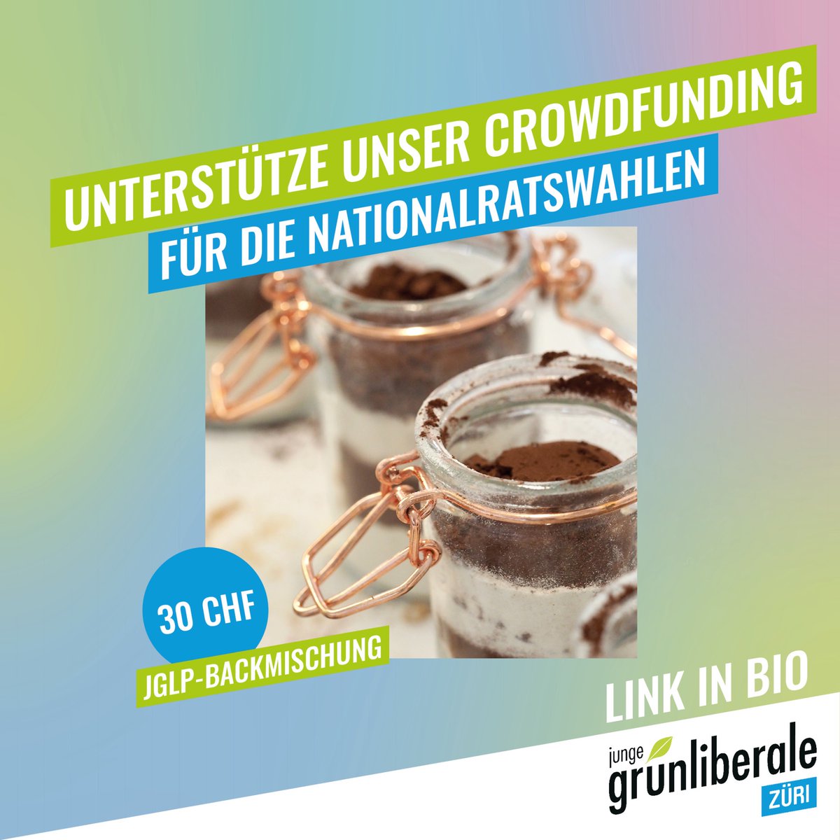 jglpZH's tweet photo. Stehst du gerne in der Küche und backst Leckereien aller Art? Dann gibt es für dich nun eine neue Kreation - die JGLP-Backmischung!
#nationalratswahlen #wahlen #jglp #weilwirsbesserkönnen #grünliberal #mutzurlösung https://t.co/ASDBelgAS9