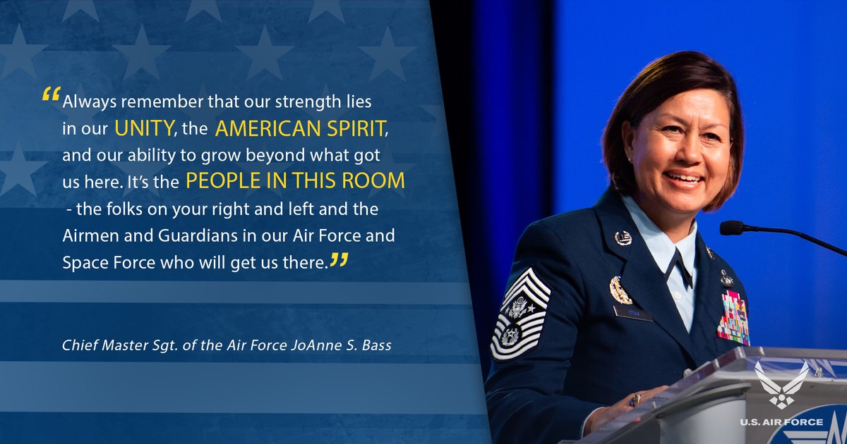 CMSAF JoAnne Bass provided remarks during a keynote speech at the Air and Space Forces Association 2023 Air, Space, and Cyber Conference.

af.mil/News/Article-D…