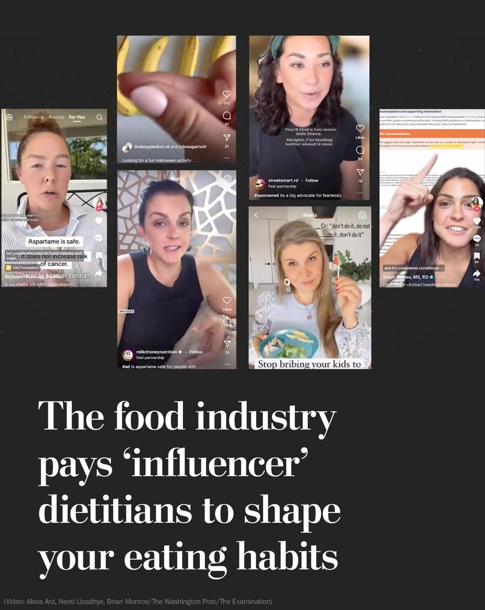 The food, beverage and dietary supplement industries are paying dozens of registered dietitians that collectively have millions of social media followers to help sell products and deliver industry-friendly messages on Instagram and TikTok, according to an analysis by The…
