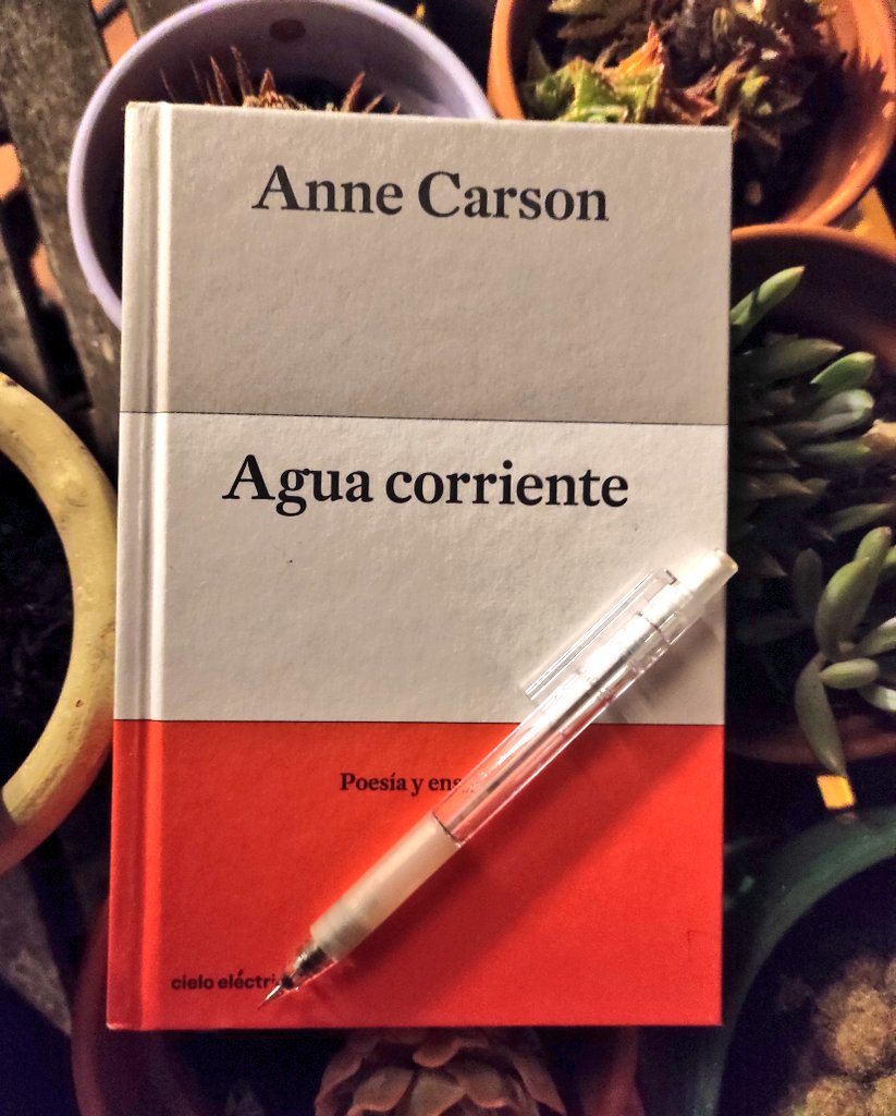ladylibrorojo's tweet photo. "Ciudad Emily

Riquezas en un cuartucho.
Es una frase que la obsesiona.
Desde que el mineral que eres.
Se fue.
Nieve o una biblioteca.
O un grupo de ángeles.
Con un mensaje que no es.
Lo que.
Quería decir para.
Ella."

#AguaCorriente #AnneCarson

#boom💥 https://t.co/MSkuTAXl6I