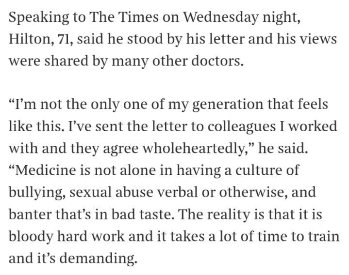 Ortho_Cherry's tweet photo. He’s back, and he’s doubling down. My goodwill towards @thetimes is dwindling considering the column inches he has been gifted with a personal interview, compared to the “rebuttal” of a couple of quotes lifted off social media condemning him. https://t.co/9vf1O95Qb3