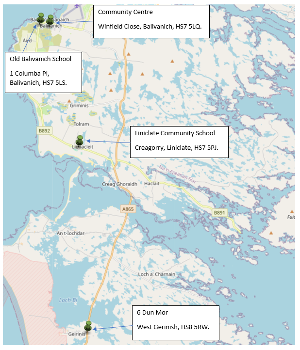 scottish_water's tweet photo. #Benbecula #HS7 & #SouthUist #HS8 update:
Customers are being advised to not use the water supply due to a fuel leak. Bottled water will be delivered door-to-door overnight. Pop-up water tanks have been set up at the locations shown in the graphic below.
https://t.co/OUzdpZYlqo https://t.co/o00LHUvNbv