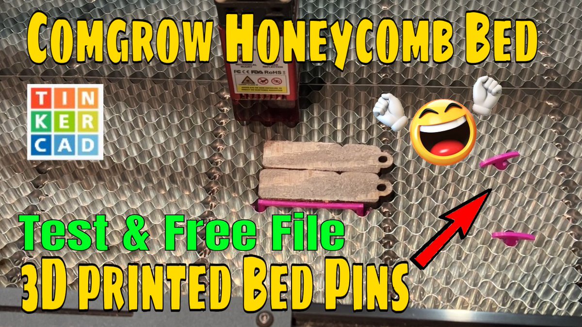 HLtinkercad's tweet image. A slick 3D-printed bed pin you can use with your large #Comgrow honeycomb bed. Free file and project you can modify in #Tinkercad. #Laser

Watch Now: youtu.be/U9SCi3NZ39w