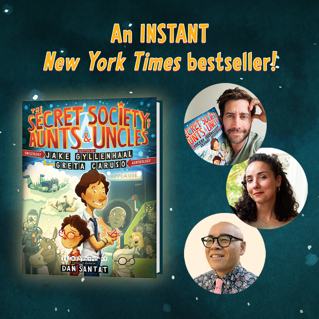 dsantat's tweet photo. Today has been a day!

THE SECRET SOCIETY OF AUNTS AND UNCLES is #6 on the New York Times Bestsellers list.

Congratulations to debut authors #JakeGyllenhaal and Greta Caruso! I knew those two crazy kids could do it! ❤ https://t.co/H8VUdOiNJB