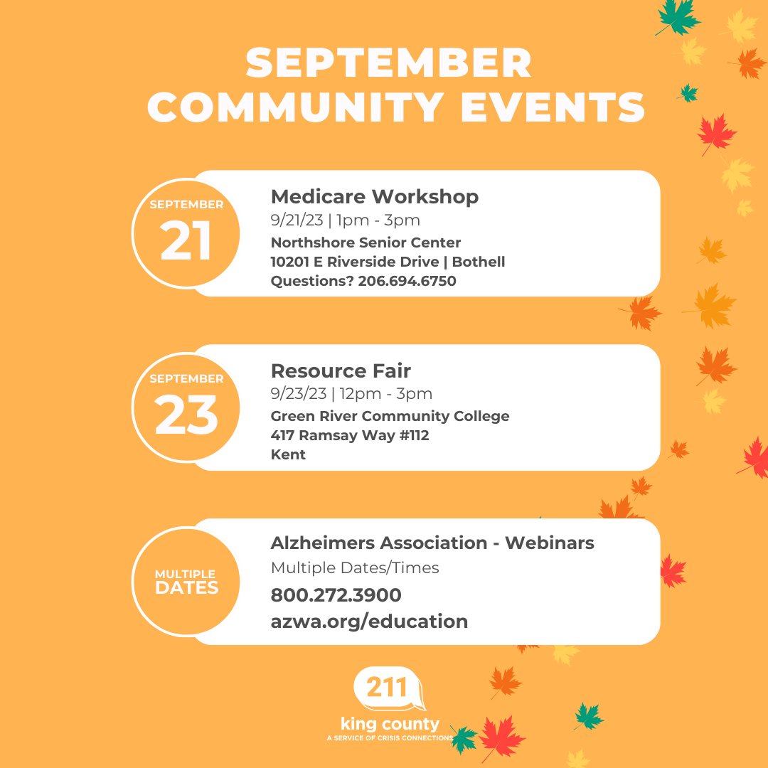 CrisisCXNs's tweet image. Check out free events in your community! 
Get the full calendar + details 
👉 ow.ly/Pioc50PLlA2

Looking for other resources? 
Call 211 
Monday - Friday 

#BasicFood 
Community Living Connections
#TBI Support  

#FreeEvents #Community