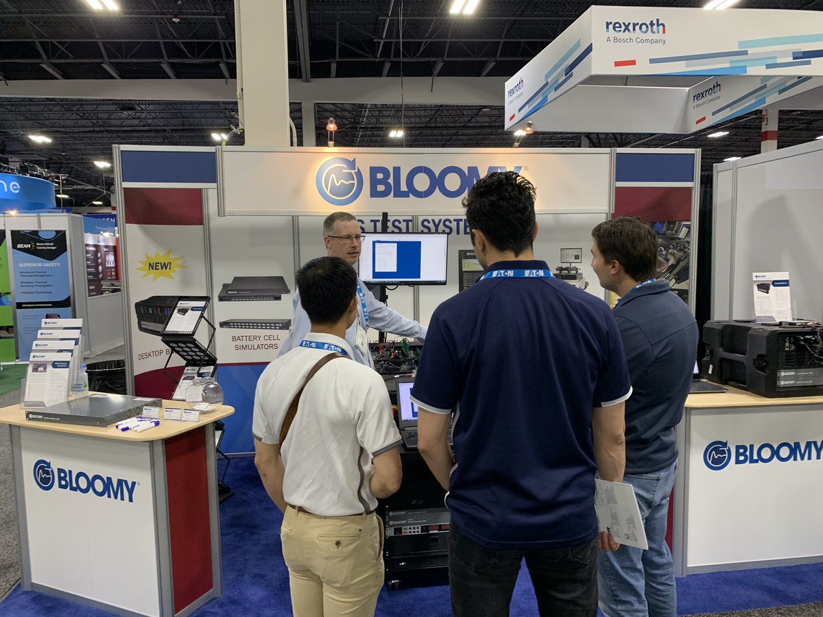 Record turnout again at #TheBatteryShow. Check out the <a href="/BloomyControls/">Bloomy</a> battery management system (BMS) HIL #validation #test systems in Booth 2716.