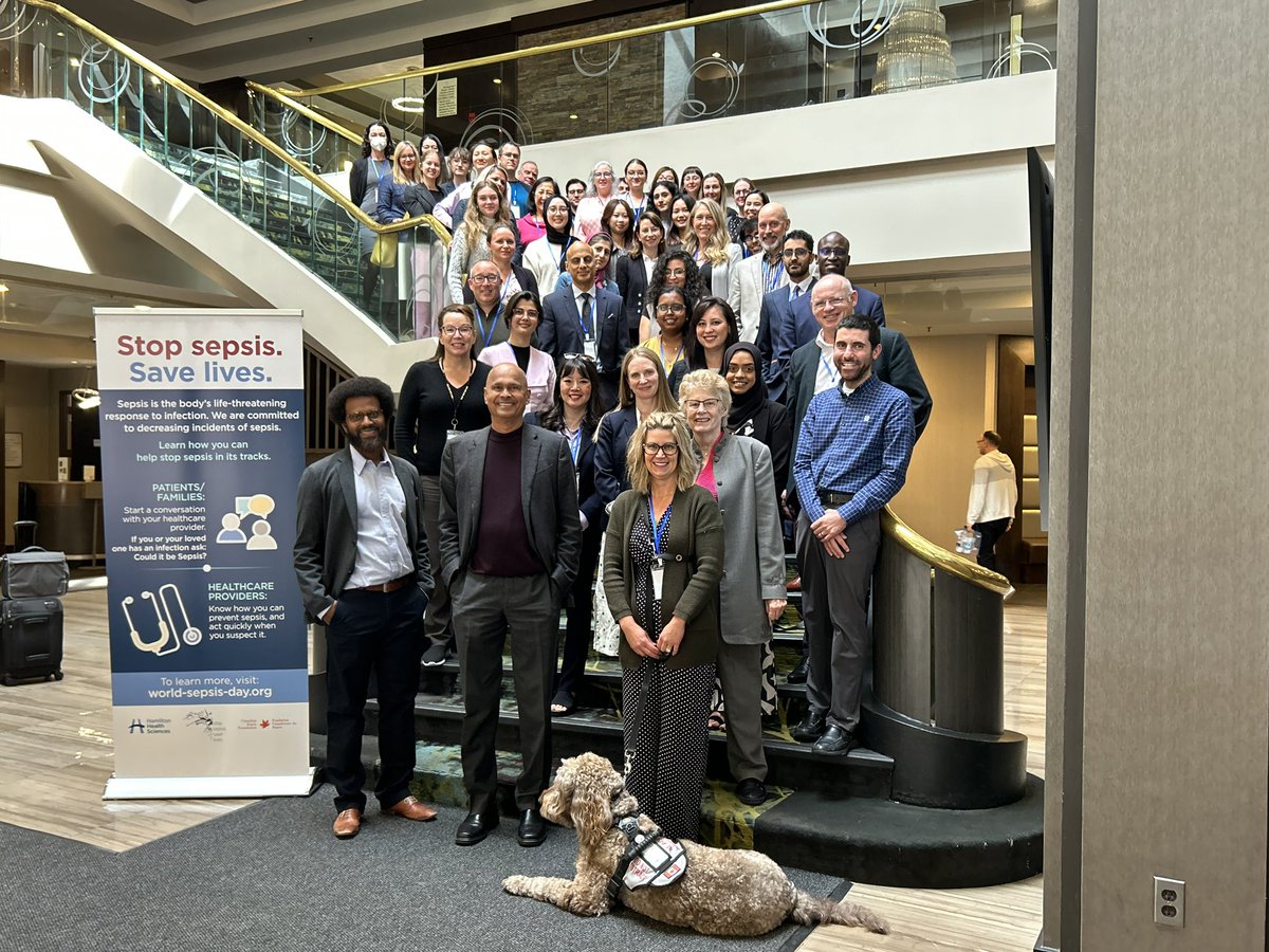 @SepsisCanada day 2 of our meeting. Diverse group of scientists, students, patients and sponsors. And Griff!