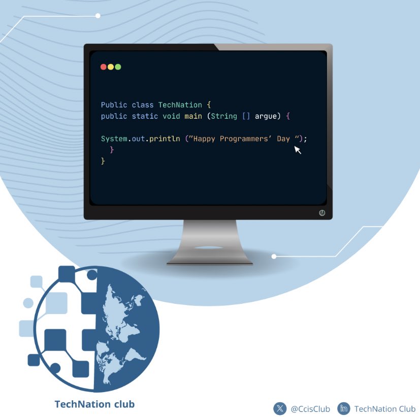 TechNationClubb's tweet photo. لأنكم أساس المستقبل، 
نتمنى لكم يوم سعيد🤩💙
#يوم_المبرمج_العالمي https://t.co/wfh6lqIPBT