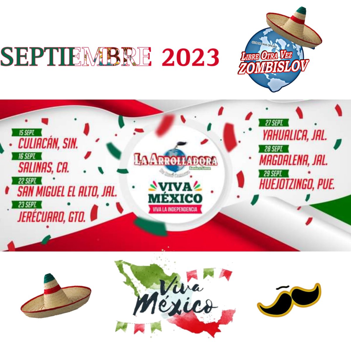 BGrupera's tweet photo. Estás Son Las Próximas Presentaciones de
La A R R O L L A D O R A
Banda El Limón de Don René Camacho 🕺🏻💚🍋
📍🌏 🔄🗓️📌
Tour:
♦️"PREFIERO ESTAR CONTIGO" 🕺🏻✨💚🍋♦️
🇲🇽 ¡VIVA MÉXICO! 🇲🇽
#ZombisLOV 🍋 💚
#SeguimosApoyando ❣️
#SoyArrollaFan ✋🏻 💃🏻
#EraABL2023 🔥🍋💚 https://t.co/6NOuAoNksQ