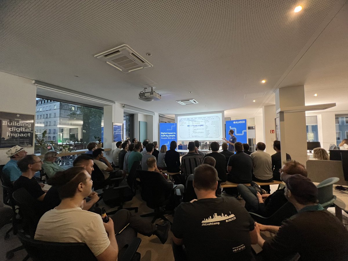 tech_alasco's tweet image. Just kicked out JavaScript #meetup together with @FlorianRappl and @GoogleChromeDev Team speaking about Debugging&Stepping! ✨💫⚡️
#frontend #tech #js