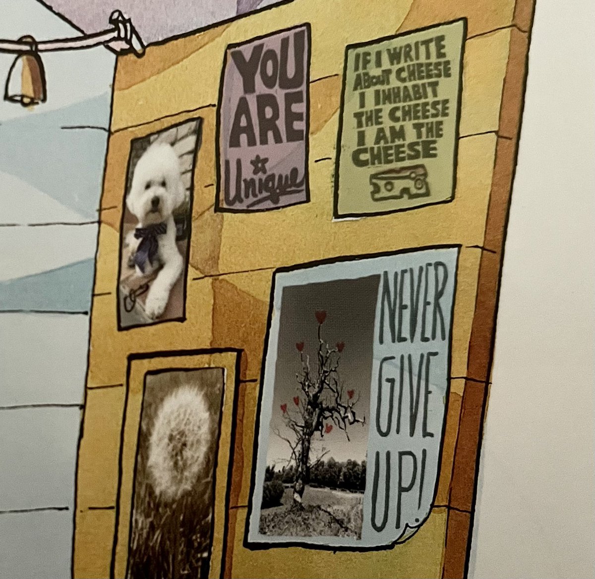 Call_Me_Samuel's tweet photo. The details in this inspiration board in Grumpycorn by @jabberworks are well worth recreating in your own office area. https://t.co/149ZovysBj