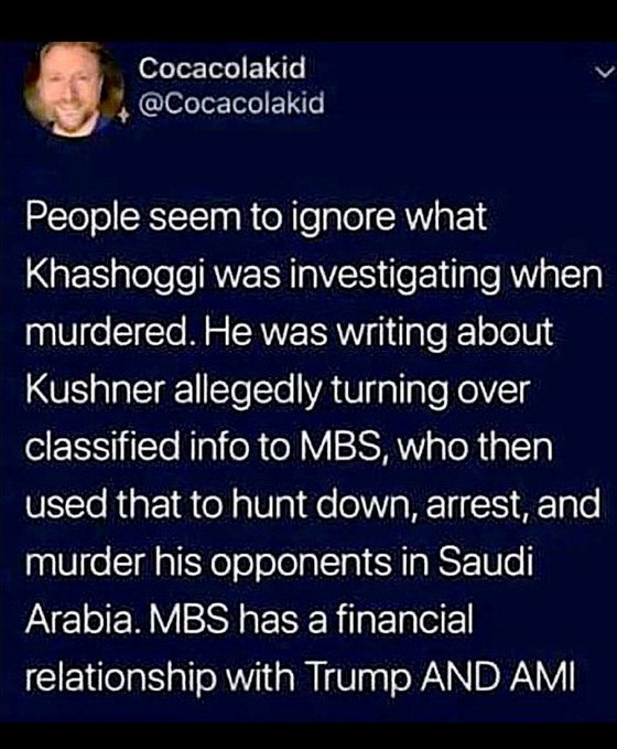 #FactsMatter 
Never forget that there was an is , always a beginning to every story !!! 🙊🙉🙈
#InvestigateKushner