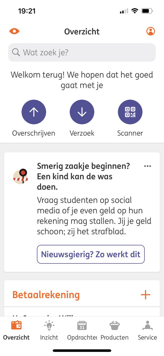 vanderwijk's tweet photo. Beste @ingnl, dit kan toch niet de bedoeling van jullie app zijn? Ik wil gewoon mijn saldo zien… https://t.co/eOKTDAg9w0