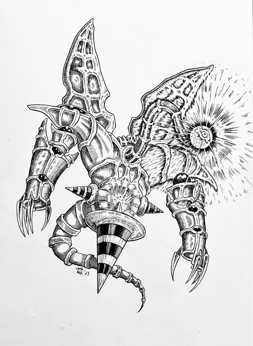 WhatPeersBack's tweet photo. Relinquished is my favorite #yugioh creature. This piece had a ton of different challenges. You can see that from the first failed attempt. I’m glad I finally finished it.
…
#art #illustration #penandink #penandinkdrawing #anime #manga #mangaart #comic #comicart #fanart #drawing https://t.co/nOKzfiZzI2
