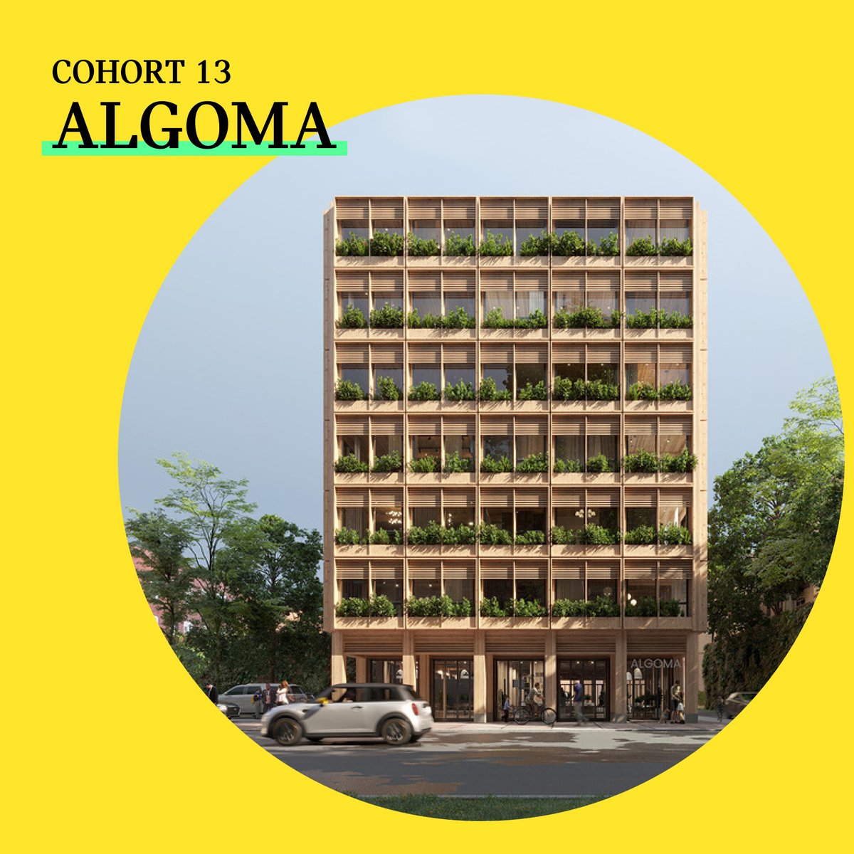 Introducing our first Cohort 13 team - Algoma.🪵

Algoma partners with real estate developers to automate the repeatable delivery of zero-carbon buildings. The startup use mass timber to eliminate carbon emission from the built environment.   

Learn more: linkedin.com/feed/update/ur…