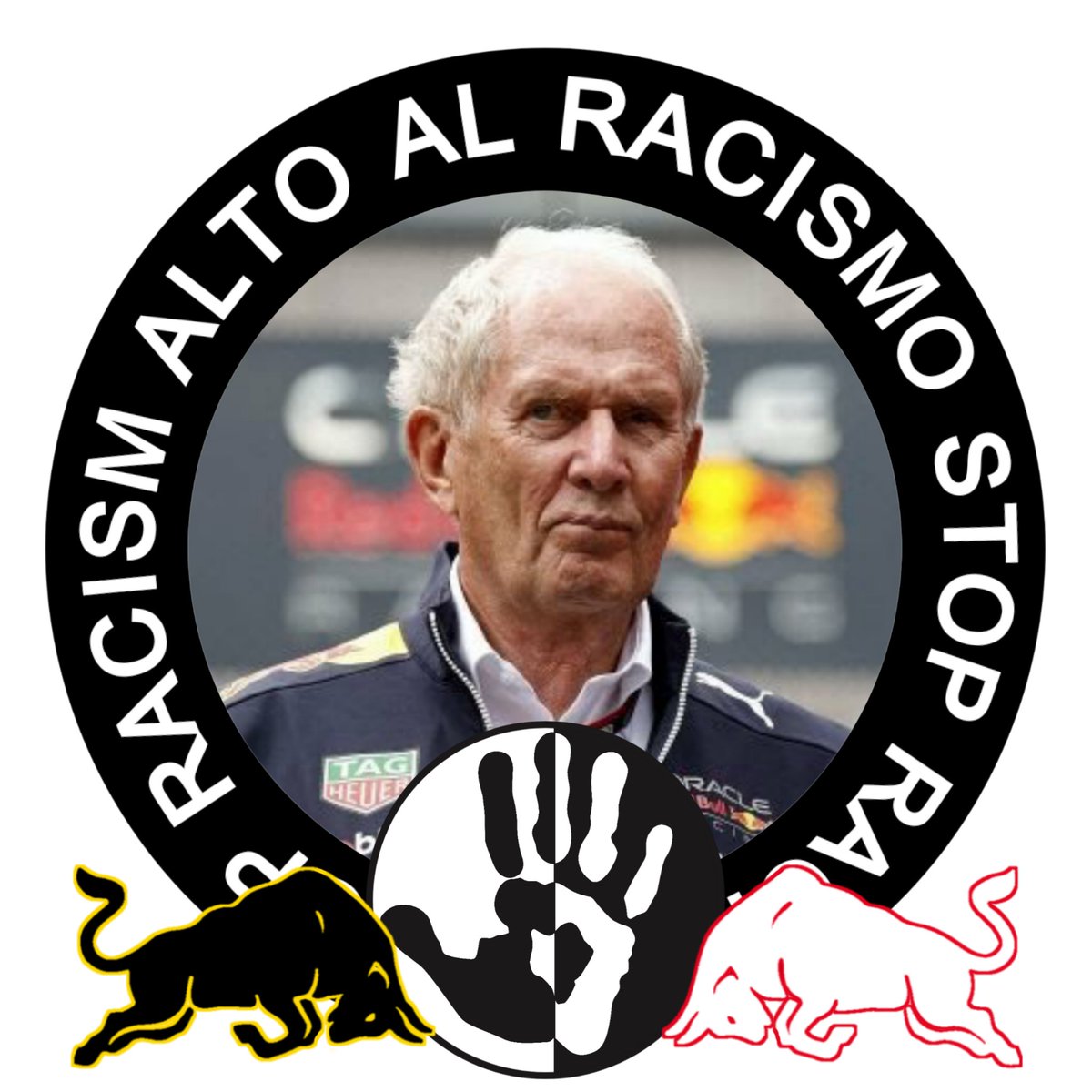 adpalmerin's tweet photo. @F1 @alex_albon A day all Mexican and latín América fans Will Never forget 😤 when F1 remains silence about the Xenophobic and racist comments from Helmut Marko #f1racist #wehateasone #HelmutRacist #RedBullRacist https://t.co/usPGRp6dHt