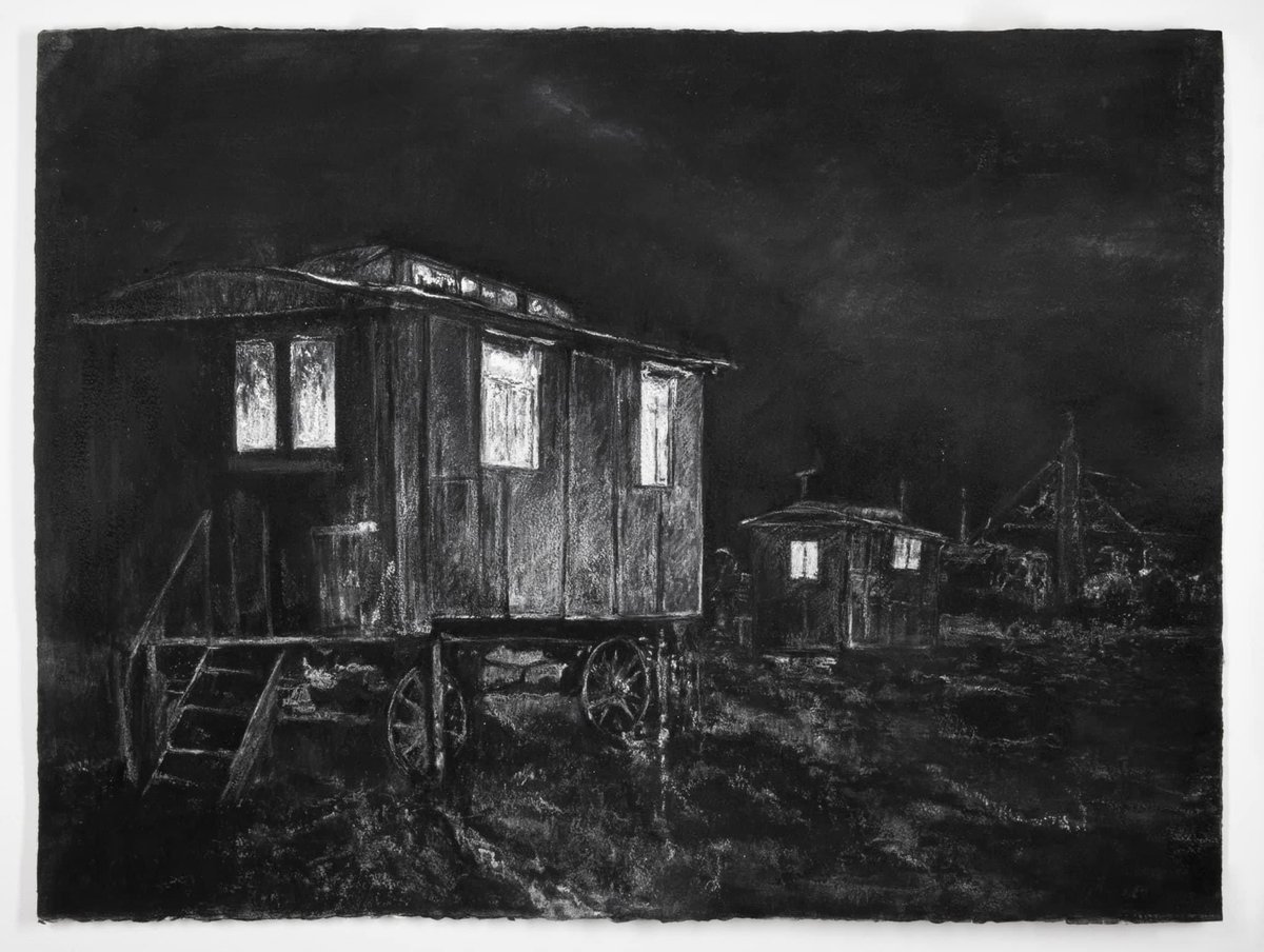 There is a Night Fitties painting in the Hackelbury Fine Art window in London! There are more inside too. a proud moment.  Medium and Memory curated by Griselda Pollock 

hackelbury.co.uk/exhibitions/11…

@paintbritain @UoLDesign