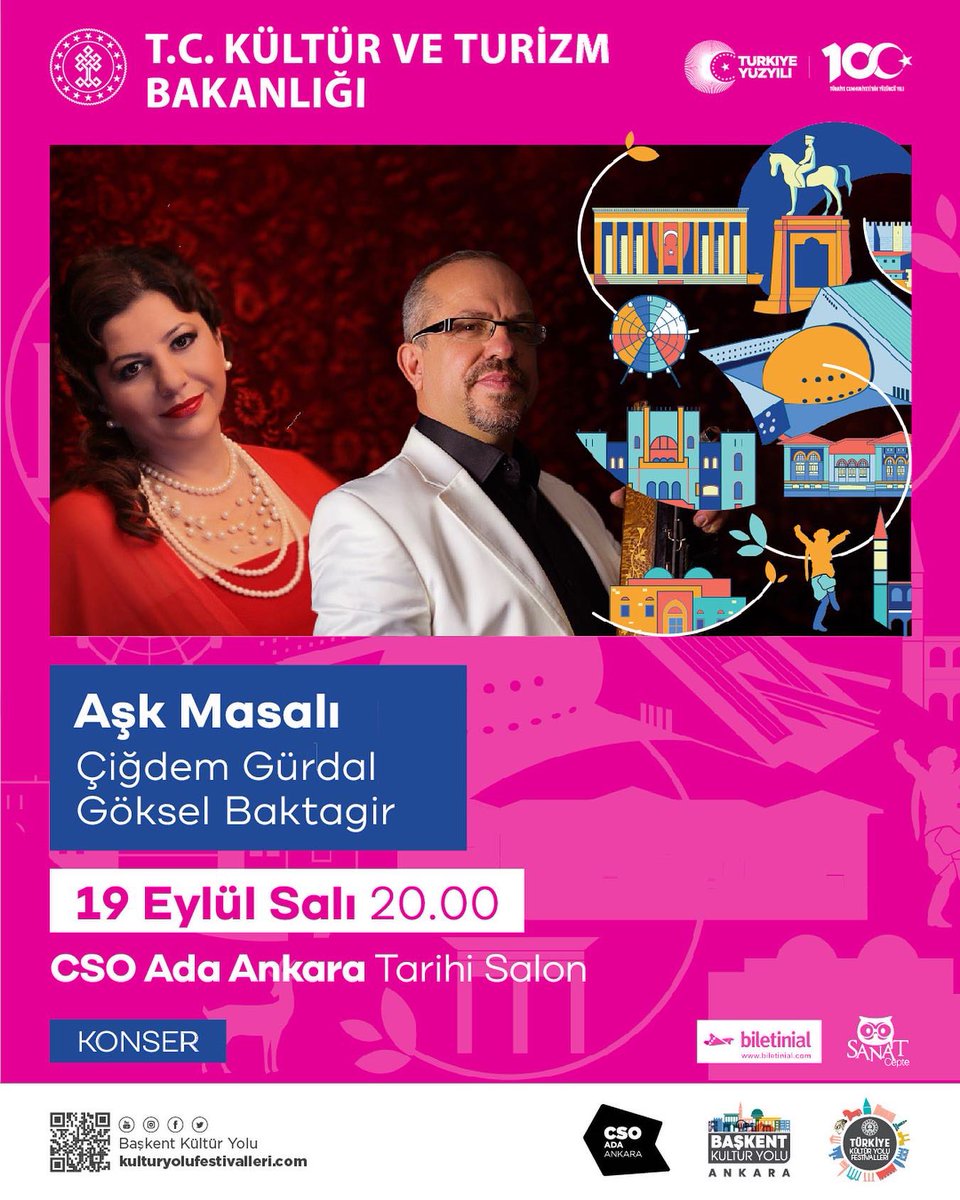 ankaratakvimiet's tweet photo. Değerli ses sanatçıIarı Göksel Baktagir ve Çiğdem Gürdal’ın “Aşk Masalı” konseri, Başkent Kültür Yolu Festivali kapsamında sanatseverlerle buluşulacak. https://t.co/MbkFjuMKkM