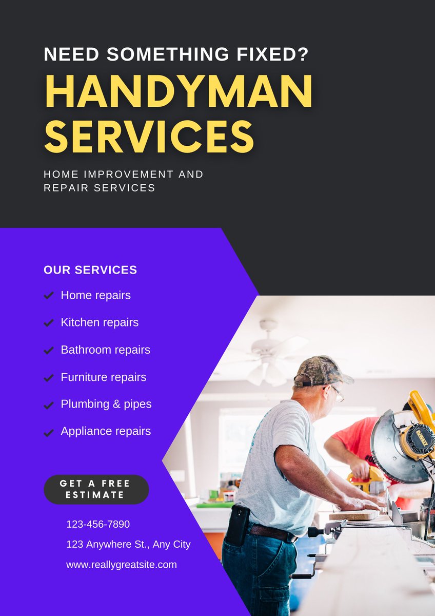 FlyerAdnan's tweet photo. Do you need Handyman flyer
https://t.co/N0Bui8FuW5
contact me 
#handyman #plumber #plumbering #plumbingservice #business #handymanlogo #handymanbusiness  #handymanservice #flyer #flyerdesign #pin #post #googe #doorhanger #trending https://t.co/BEoqKFIrSg