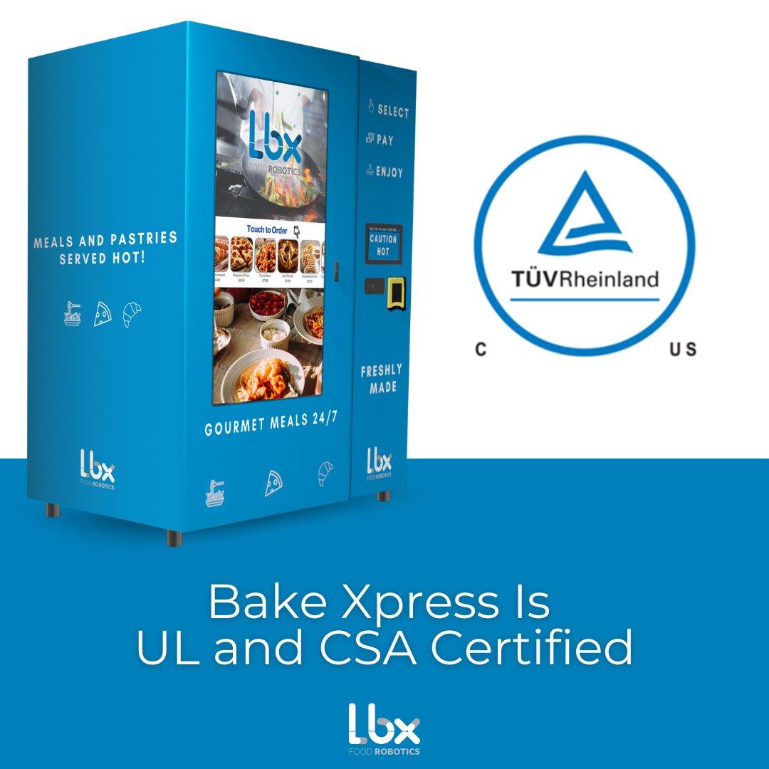 We are delighted to serve fresh-baked food at highly-regulated airports, hospitals, and military bases. BX is the only machine to be fully UL- and CSA-certified, as required by these sensitive locations.
Read more at bit.ly/BX-is-certified
#hotfoodvending #pizzamachine #vending
