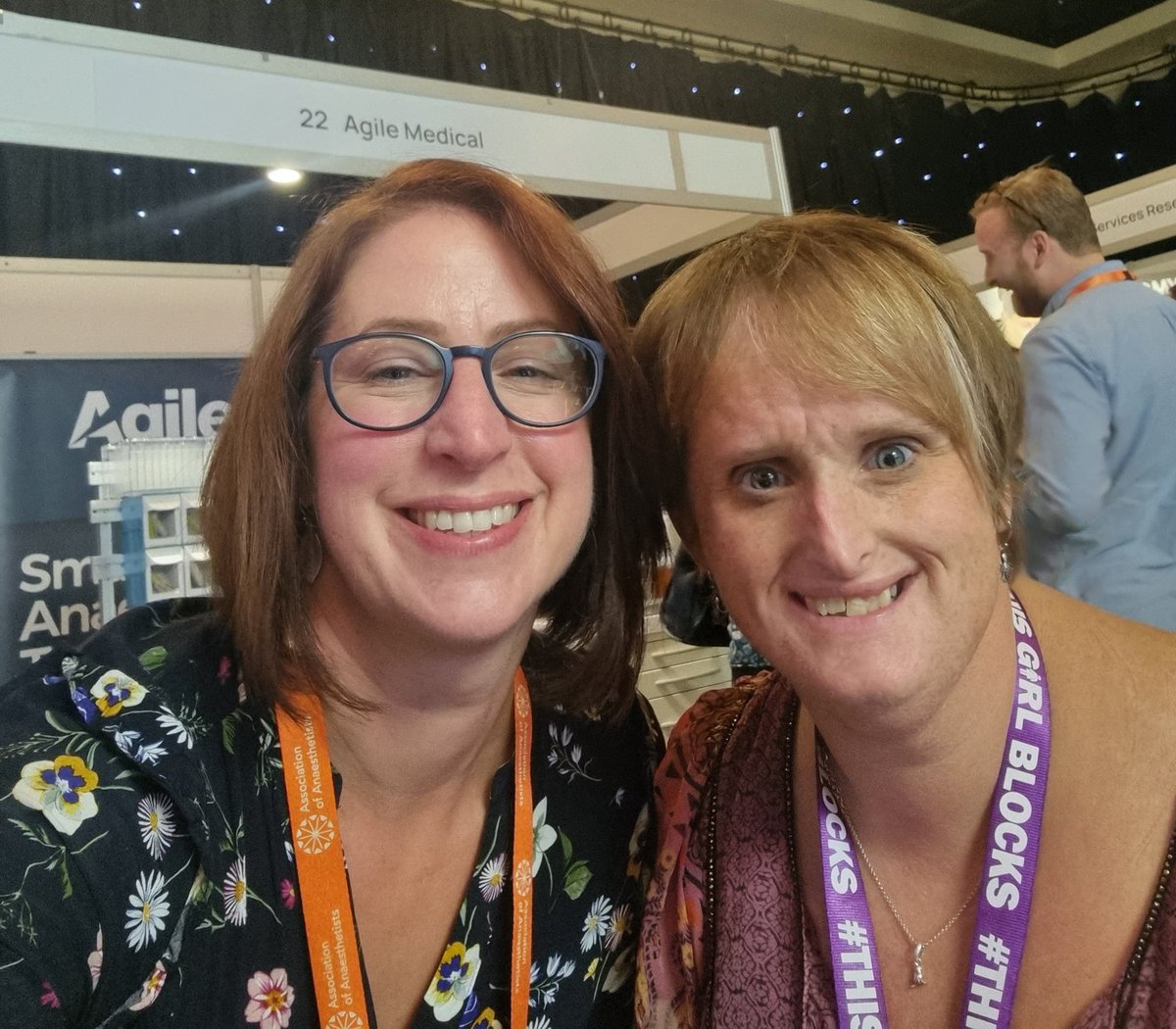 DrNFreeman's tweet photo. Finally meeting IRL! #inspirational #AC2023 @thisgirlblocks @Anaes_Trainees @Assoc_Anaes https://t.co/RRj3rvZfFQ