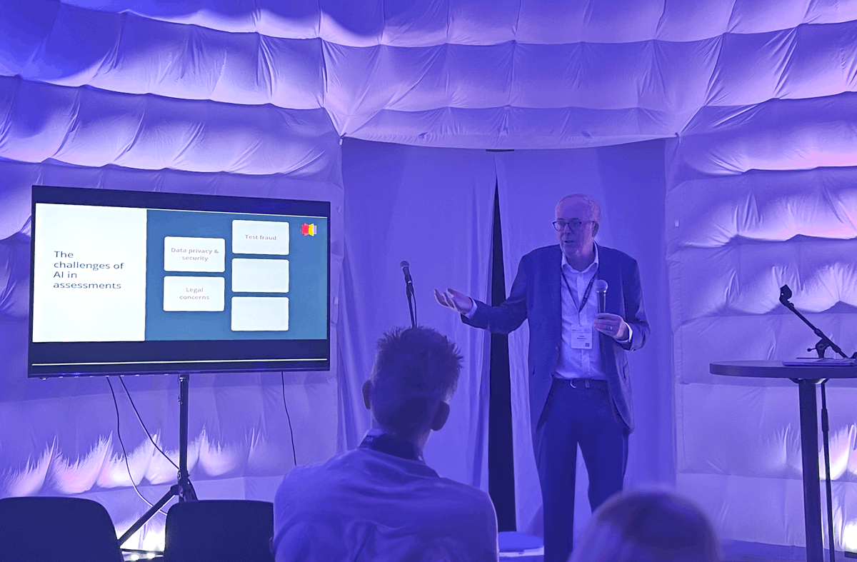 learnosity's tweet photo. Learnosity EVP @JohnKleeman had a blast presenting at the AI &amp; Tech Pavilion during the #EdtechNextSummit today 🎤 

If you're attending the summit and you’d like to chat about the future of AI-enabled assessment authoring, come say hi to our VP Paul Roche 👋 https://t.co/nIz0qrAi8x