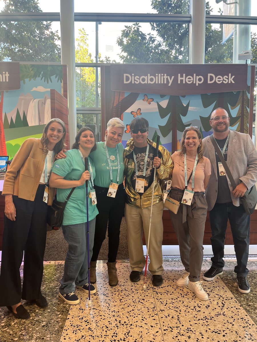 We had a blast at #DF23  Day 1!

From AI-generated captions to earplugs for a quieter experience, our team is hard at work to make this the most accessible Dreamforce to date.

Have a question or just want to say hello? Come visit us at the Disability Help Desk at Moscone West!