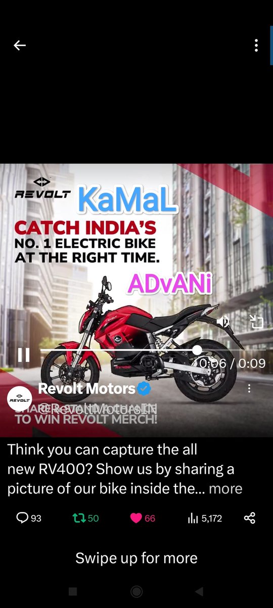 blessedkamal's tweet photo. @RevoltMotorsIN #CaPTuReThEReVoLT 
#JoiNThEReVoLuTiON 
#ReVoLt 
#RV400 
#EV 
#ALLELeCTRiC 
HeRe Is My PeRFeCT ScReENSHoT DeaR TeaM
@RevoltMotorsIN 
@Ramprasad43 
@Champ_Sappy 
@Wasimkh110 
@Beard_Boy_Dixi 
@ujjawalkumar26 
@PritiNivoriya 
@piyushpuri12 
@Gaurang321 
@THEMURTUZA 
@aanchalsweet92 https://t.co/T0sWSSENtK