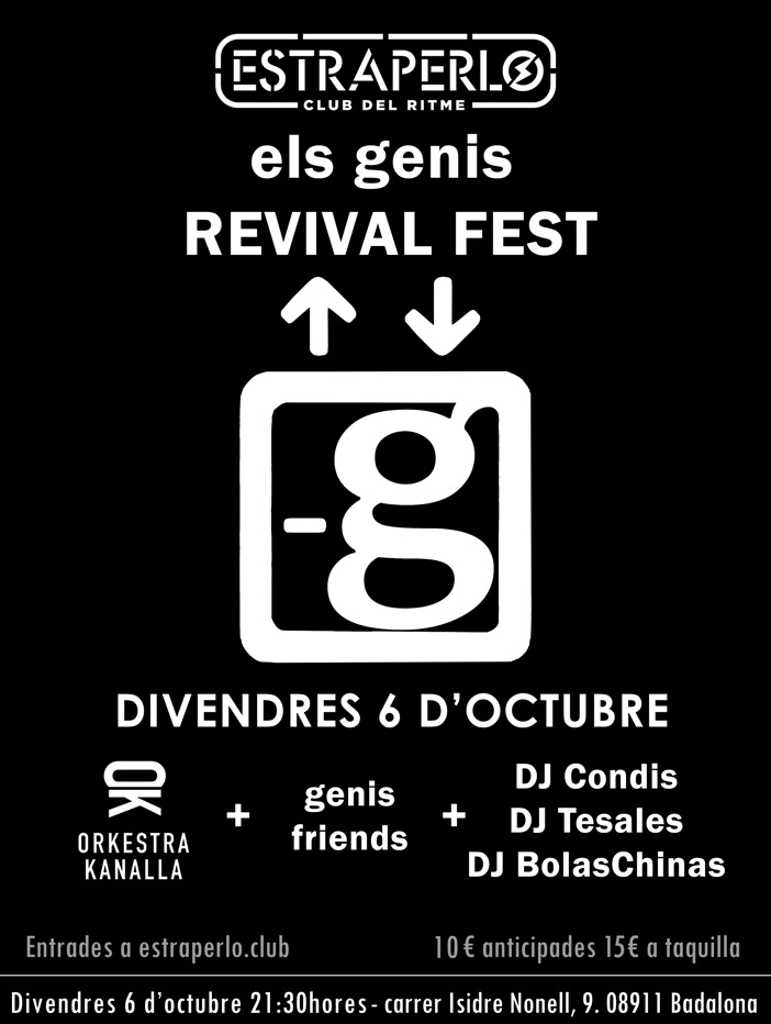 Qui té ganes de tornar a els genis #Badalona? Ho hem dit 1000 vegades, i si estigués els genis obert! 
De moment <a href="/EstraperloClub/">𝐄𝐬𝐭𝐫𝐚𝐩𝐞𝐫𝐥𝐨 (𝐂𝐥𝐮𝐛 𝐝𝐞𝐥 𝐑𝐢𝐭𝐦𝐞)</a> ens brinda l'oportunitat de reviure'l altre vegada. Vamos allà! 
#musicadirecte #dj non stop! 
Hi ha sorpresa avisem! Entrades: entradas.estraperlo.club/web/?menu=1162…