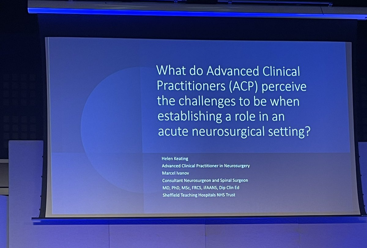 Amazing to see neurosurgical ACPs represented at the #SBNSLONDON2023 highlighting shared challenges, learning and jointly navigating the role! 

@AbbyHarperPayne