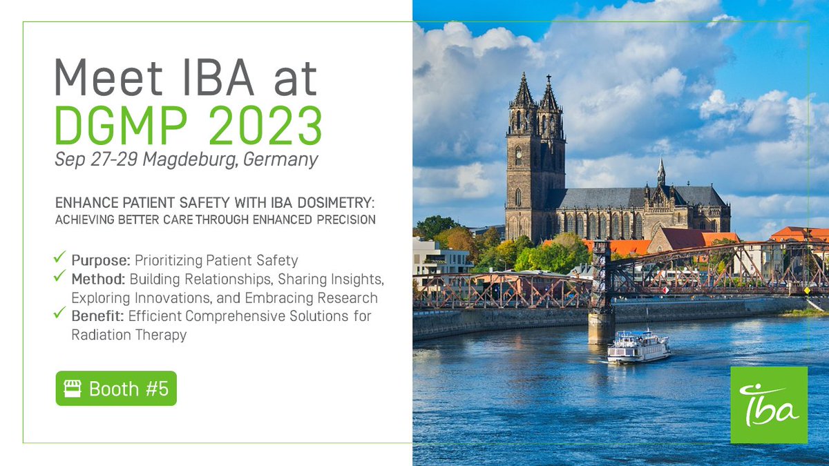 IBADosimetry's tweet image. 🗓️Connect with your IBA team at #DGMP2023 and explore our comprehensive patient and machine QA solutions designed to meet your clinical requirements. We look forward to seeing you!

Visit our events page for more details: iba-dosimetry.com/events/detail/…

#DGMP #MedicalPhysics #MedPhys