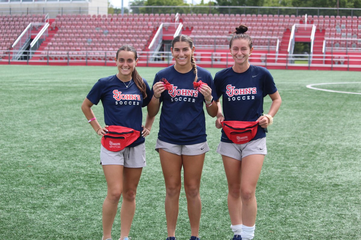 StJohnsWSoccer's tweet photo. Big one tomorrow night against Yale.

First 200 students will receive a St. John’s scrunchy and fanny pack 👀

#PackBelson https://t.co/klmccGGApu