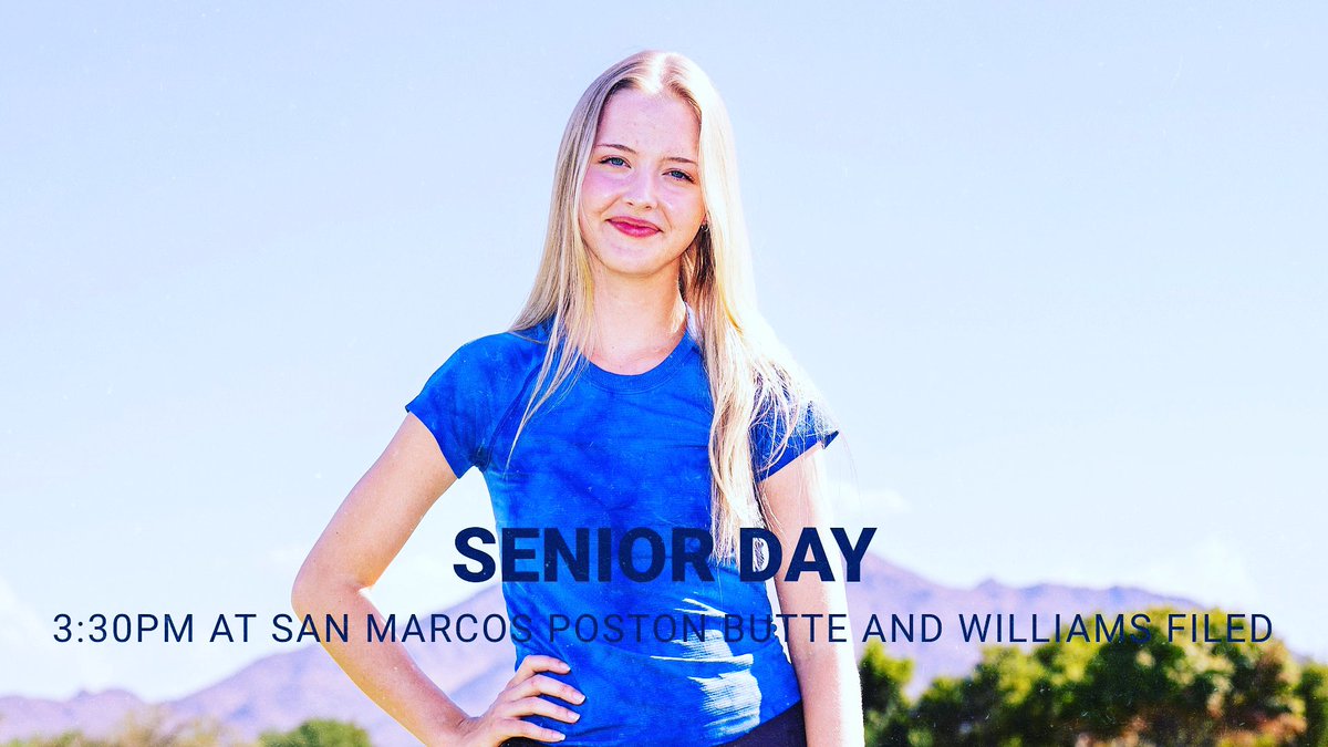 Match day with Williams Field and Poston Butte at San Marcos (3:30 PM). We also celebrate Rayna Johnson today for her last home match for Senior Night.