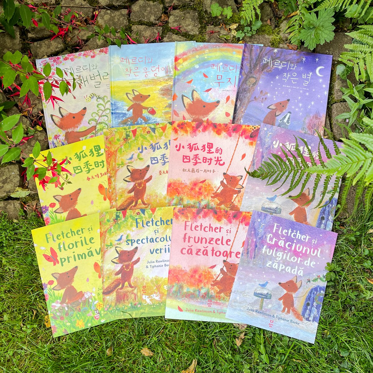 Sharing the gorgeous #ForeignEditions which have arrived over the summer – Korean, Romanian and simplified Chinese. Magical seeing Tiphanie’s glorious illustrations with the different texts and thinking about Fletcher’s adventures being read across the world #FletchersFourSeasons