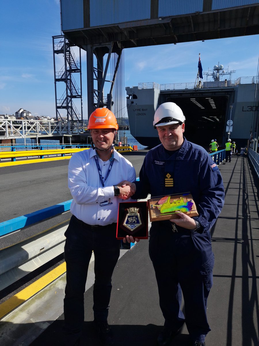 Whilst loading at the RoRo jetty, our Captain met with Adrian Buss, the Operations Manager for ABP at the Port of Plymouth @britishports