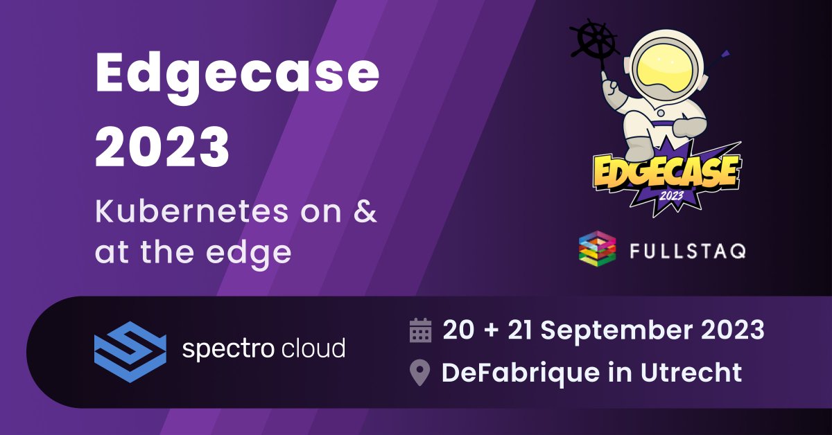 spectrocloudinc's tweet image. Y'all already know we're passionate about edge #Kubernetes, so of course we wouldn't miss Edgecase 2023!
We'll be in Utrecht next week to talk about all things #kubernetesmanagement, #edgecomputing, #AI, and much more. See you there?
Event details here: hubs.la/Q0227hnF0