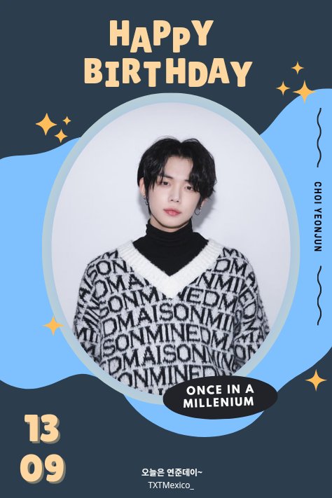TXTMexico_'s tweet photo. Es día de nuestro genial 4th gen it boy, gracias Yeonjun por ser un gran hyung y un idol único en un millón, sigamos creando hermosos recuerdos juntos
¡Feliz cumpleaños! 🩵
#OnceInAMilleniumYeonjun
#연준이_생일축하해
#圧倒的カリスマYEONJUN誕生祭
@TXT_members @TXT_bighit https://t.co/HZm8ZLVeWk