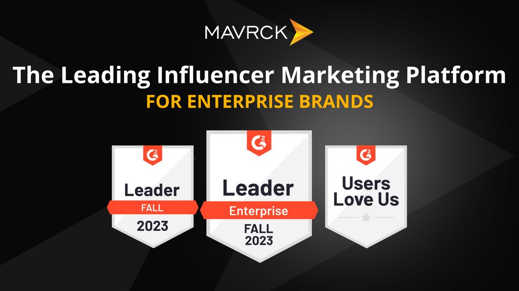 We're thrilled to share that Mavrck is a leader in influencer marketing solutions for enterprise brands for the sixteenth quarter in a row, according to software review site G2! 🎉 

bit.ly/3r5w6Bd