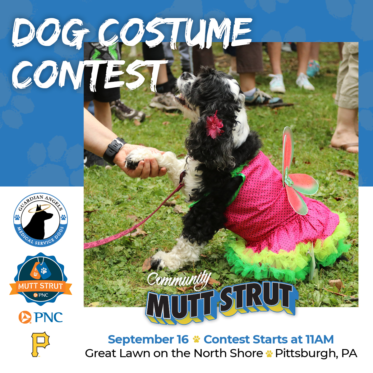 📣 Attn dog lovers! 🐾🐶 Youre invited to join us at the #MuttStrut presented by @PNCBank! ✨ Time to showcase your dogs charm & style in our Dog Costume Contest! Heres the deets: 📅 Date: September 16th 📍 Location: Great Lawn on the North Shore Register: givebutter.com/c/MuttStrut23