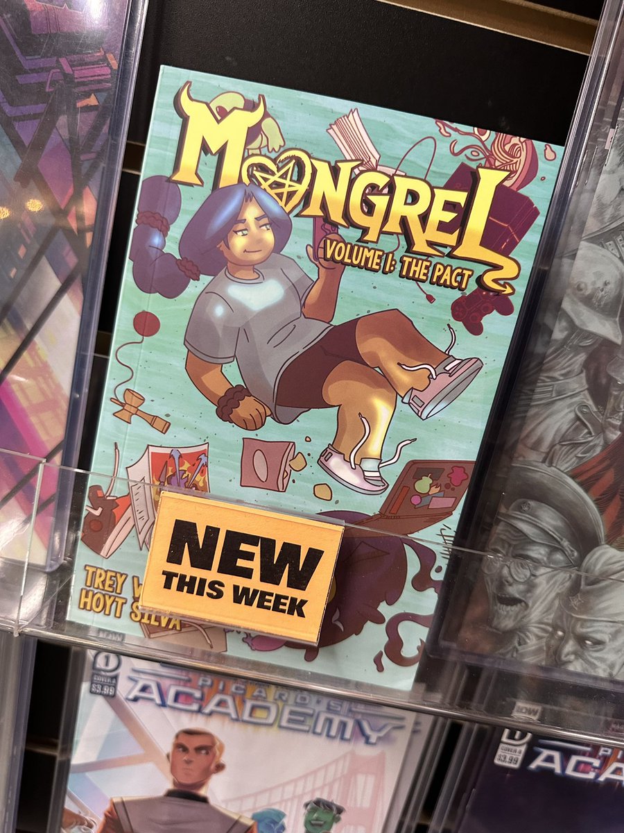 Seeing <a href="/HoytSilva/">Dangeon #1 live on Kickstarter now!</a> and my’s stuff on a comic shelf never gets old! Here’s to the beginning of a fun ride!!!