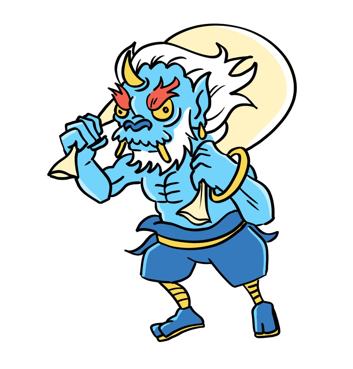 yokai_kingdom's tweet image. Alt yōkai art style by @getaloadageo ✍️
Kaze No Kami doesn’t look so scary after all… from afar that is 😰
#gameart #conceptart #gaming #art #illustration