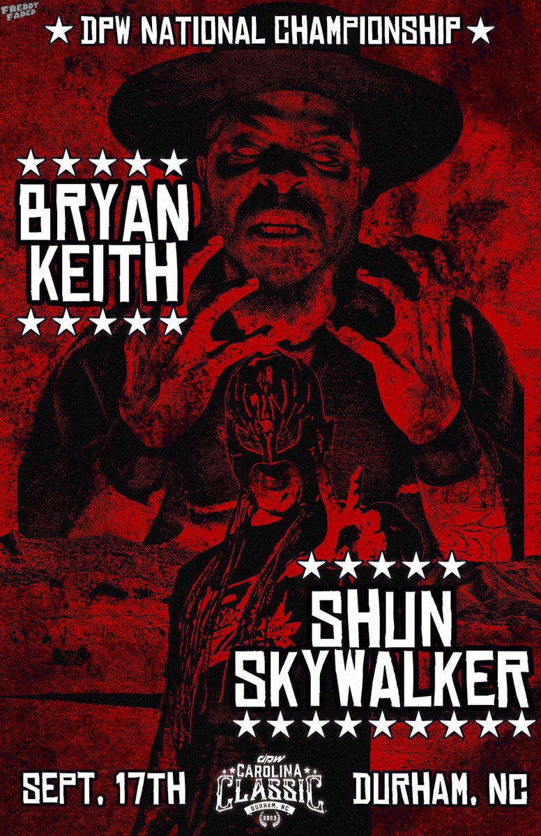 freddy2faded's tweet photo. Dead Eyes
@deadlockpro presents The Carolina Classic ‘23
@bountykeith vs @ssw_skywalk
📸 credit
Keith: @cjdowney
#prowrestling #wrestling #DPW #DPWonDemand #WatchDPW #CarolinaClassic #BryanKeith #ShunSkywalker #independentwrestling https://t.co/AqwOd5e7K3