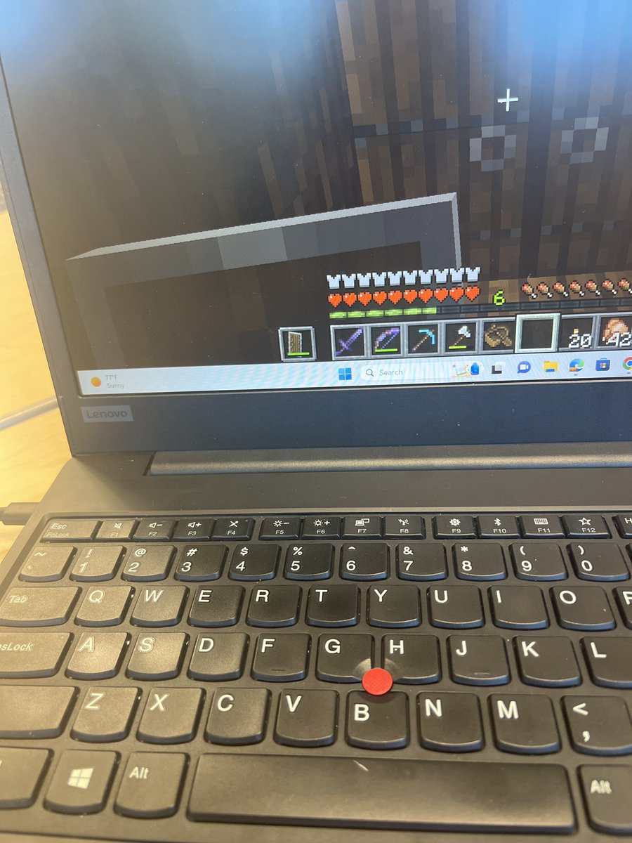 So playing Minecraft in class is great lol 👍