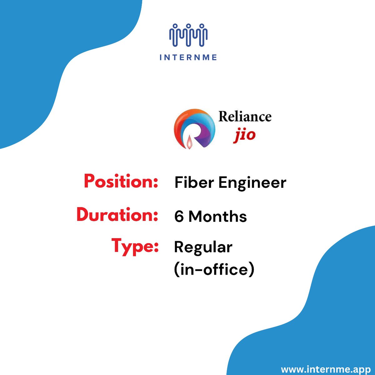 internme_intern's tweet image. Exciting opportunity for fiber engineering enthusiasts! Join our team. Learn more at internme.app.
jobopportunities #fiberengineering #joinourteam #hiringnow #careeropportunities #engineeringjobs
