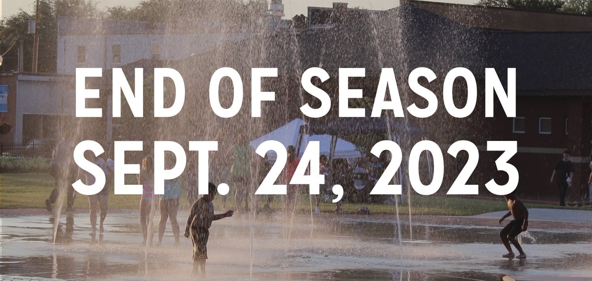 The splash pads will close for the season after Sunday, September 24.