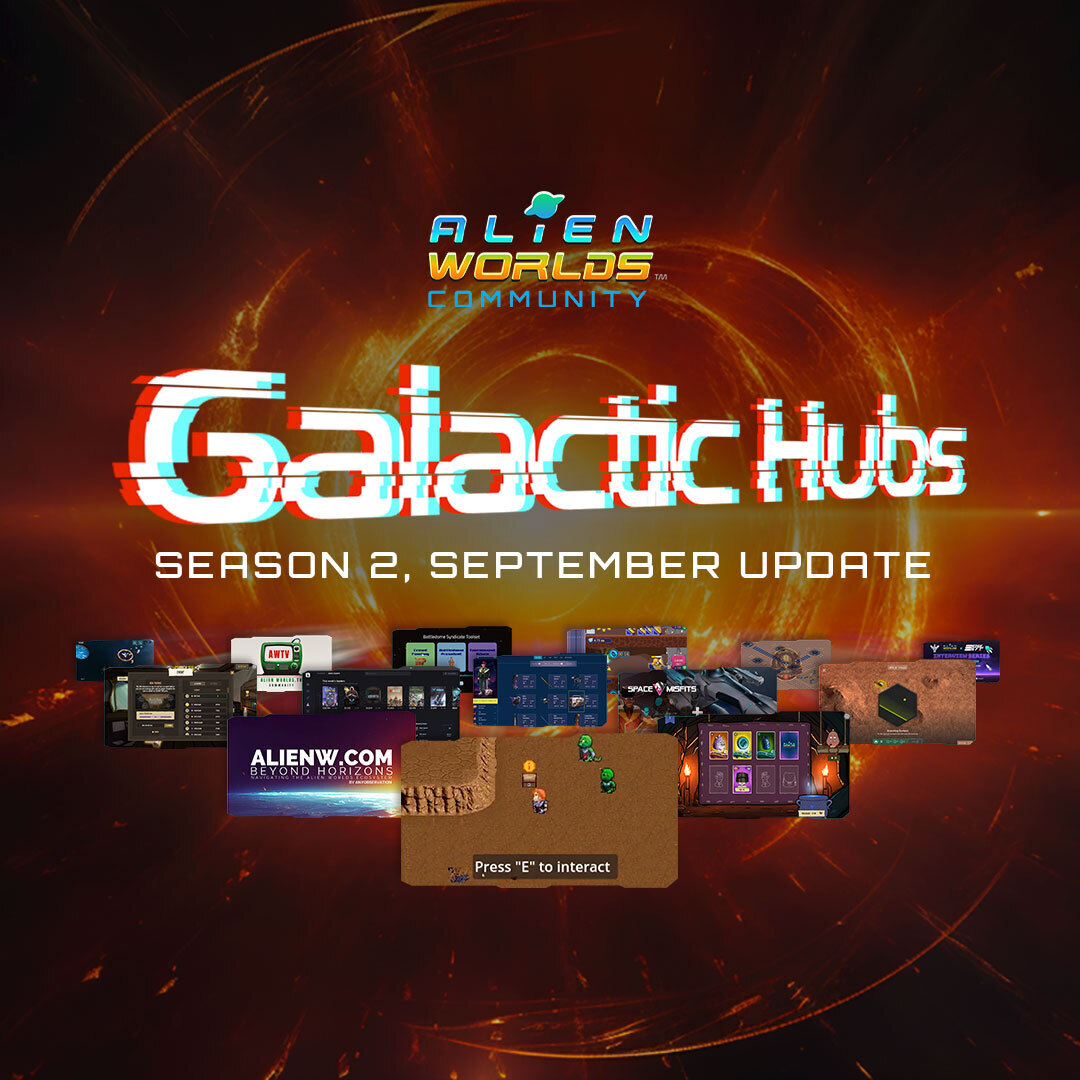 📢 Attention Explorers, delve into the latest Galactic Hubs Season 2 update! 
Discover how the grant program is fueling innovation in the Alien Worlds metaverse, from the creative hub of AlienAvatars.io to the strategic gameplay of Galactic Standoff. Learn about the